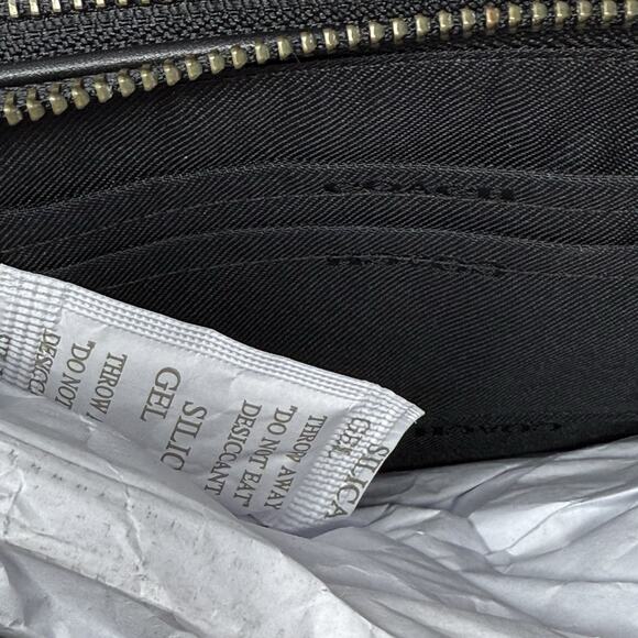 Coach Black Canyon Quilt Exotic Embossed Leather Clutch Crossbody Purse 66140 - Picture 12 of 14